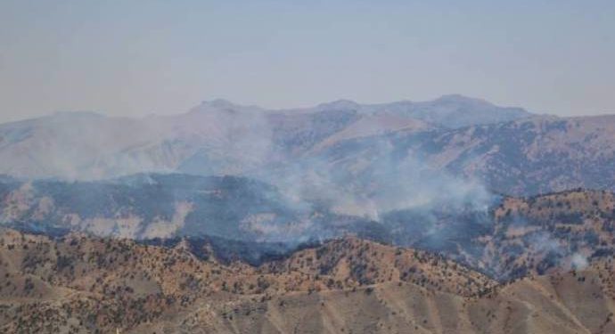 İşgalci Türk devletinin çaresizliği: Gerilla eylemlerini engellemek için bölgeyi ateşe verdi