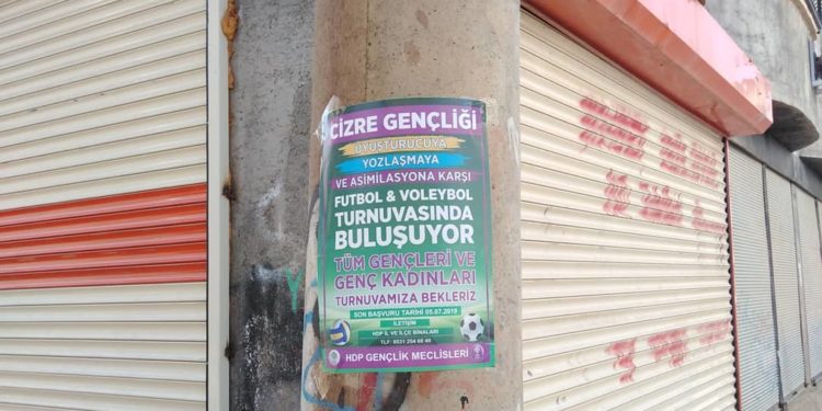 Cizîra Botan Gençlik Meclisinden afiş çalışması