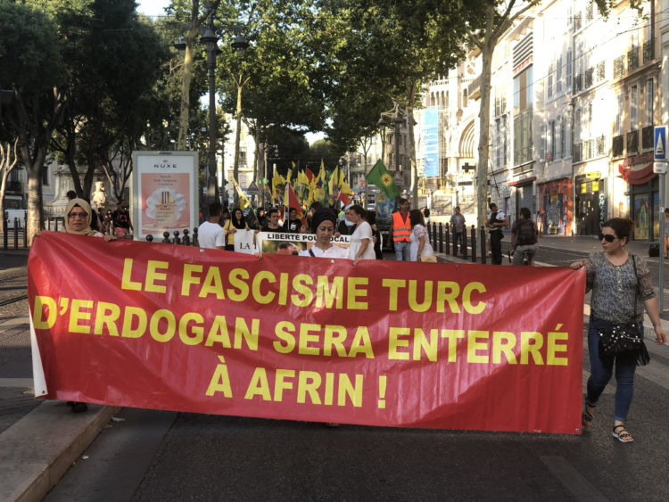 Marsilya’da işgal saldırıları protesto edildi