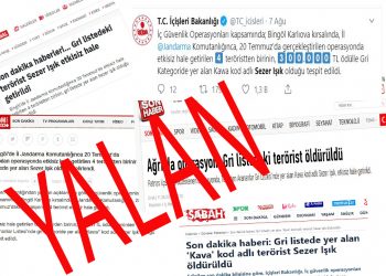 FLAŞ – Türk Özel Savaş Merkezinden bir YALAN daha!