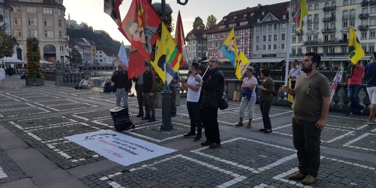 Maxmur’a ambargoya karşı İsviçre’de eylem