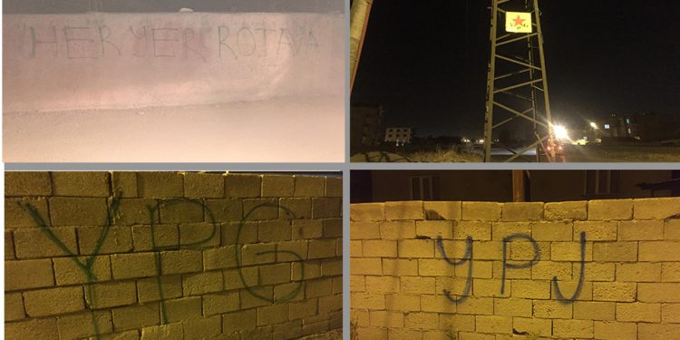 Wan’da Türk işgalciliğine karşı duvar yazılamaları yapıldı