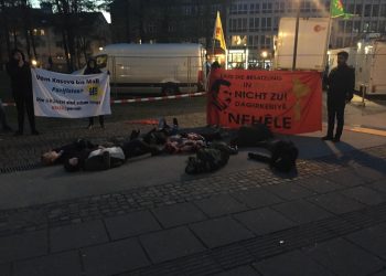 Bielefeld’de Yeşiller Parti kongresinde Rojava eylemi