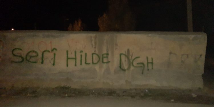 Mûş gençliğinden duvar yazılama çalışması