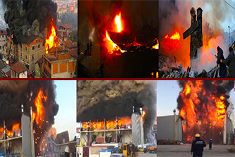 SON DAKİKA- Ateşten eylemler devam ediyor: 2 fabrika küle döndü