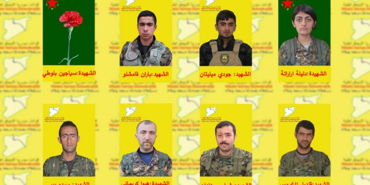Cenga Rojava direnişi şehidi 8 QSD savaşçısının kimliği açıklandı