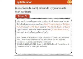 Ankara, Ajansımızı 10 günde bir engelliyor: nuceciwan43 yayında!