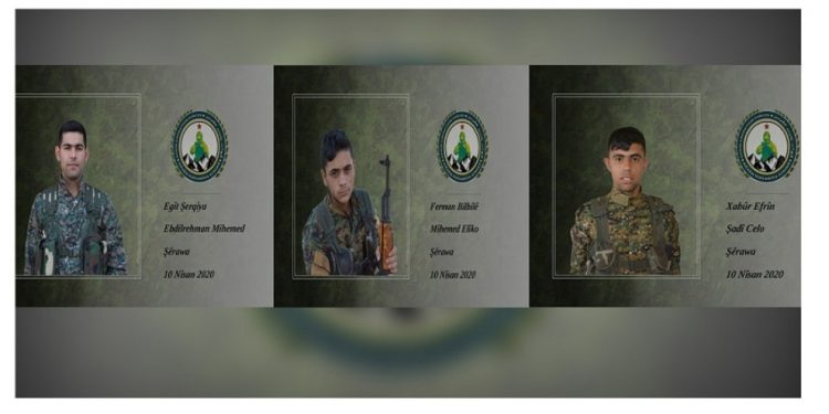 HRE, 3 şehidin kimlik bilgilerini açıkladı