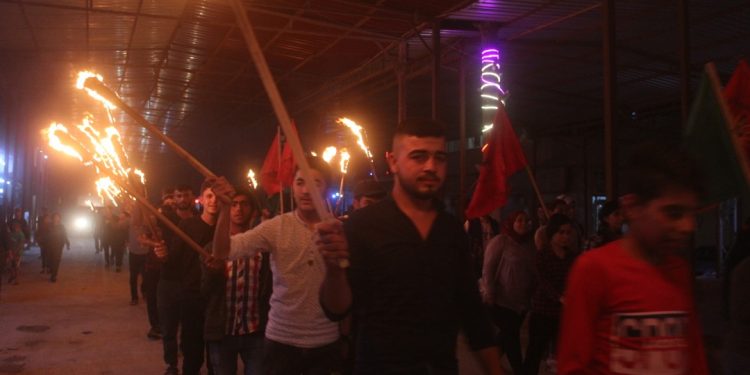 Rojava gençliği, şehit mezarlarına saldırı ve Zînî Wertê provokasyonuna karşı alanlarda