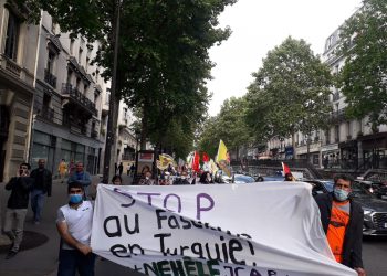 Paris’te Türk faşizmine karşı öfke yürüyüşü