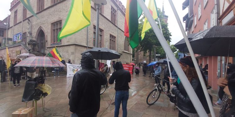 Türk devletinin faşist ve soykırım saldırıları Göttingen’de protesto edildi