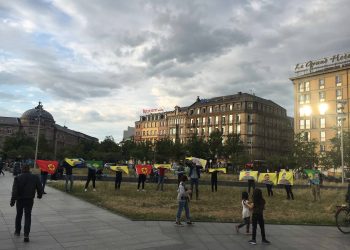 Kürt gençlerinden soykırım saldırılarına karşı Strasbourg’da eylem