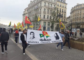 Marsilya TCŞ’den soykırım saldırılarına karşı yürüyüş
