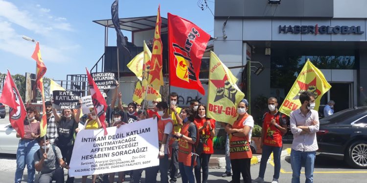 Gençlik Örgütleri Haber Global’i protesto etti