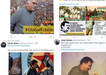 Sanal medyada #GlobalFreedom4OcalanDay ismiyle Hashtag çalışması