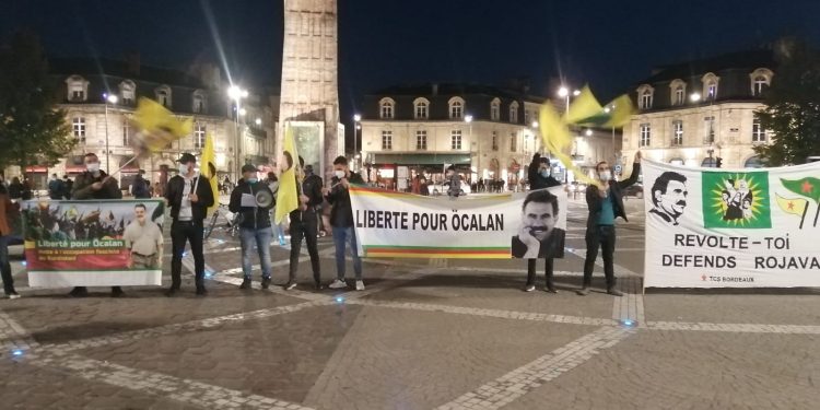 TCŞ’den Bordeaux’da “Öcalan’a Özgürlük” eylemi