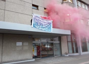 Gençlerden Erdoğan’a silah üreten Rheinmetall’de sivil itaatsizlik eylemi