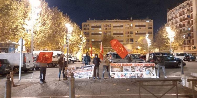 Marsilya’da Şengal’e destek eylemleri kesintisiz sürüyor