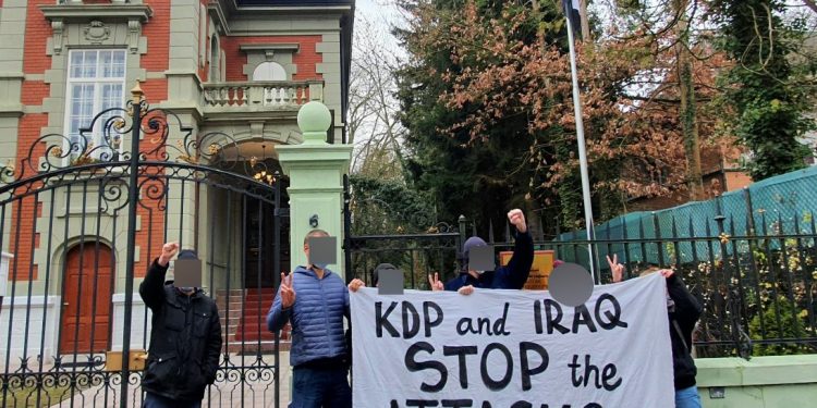 Bern’de enternasyonalist gençlerden PDK’yi protesto