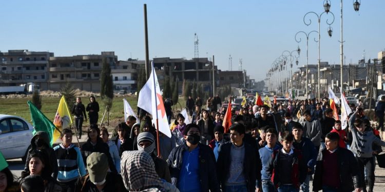 Uzun yürüyüş son gününde Dêrik’e doğru yola çıktı