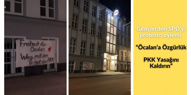 Gençlerden SPD’yi protesto eylemi – “Öcalan’a Özgürlük – PKK Yasağını Kaldırın”