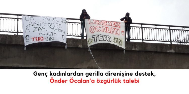 Genç kadınlardan gerilla direnişine destek, Önder Öcalan’a özgürlük talebi