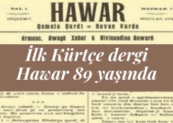 İlk Kürtçe dergi Hawar 89 yaşında