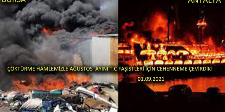 SON DAKİKA – Ateşin Çocukları’ndan aylık bilanço; “Ağustos ayını TC faşistleri için cehenneme çevirdik”