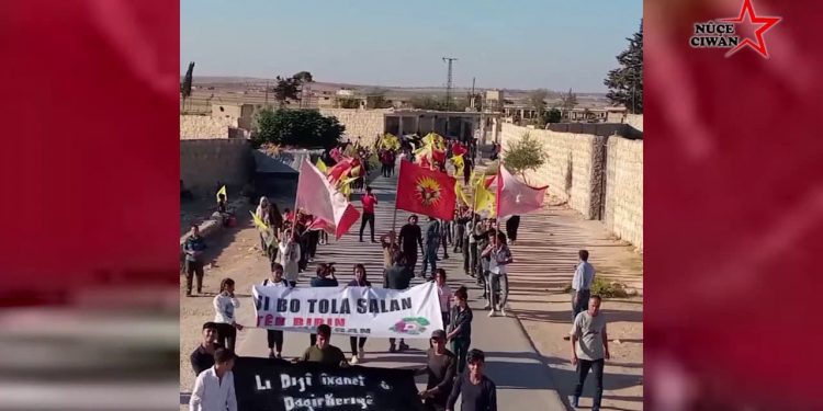 Efrîn gençliği ihanete ve işgale karşı yürüdü