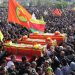 Hilêliyê şehitleri binlerin omzunda son yolculuğuna uğurlanıyor