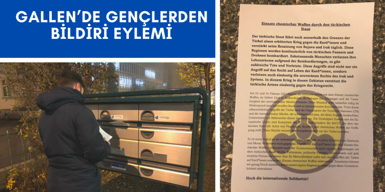 St.Gallen’de gençlerden bildiri eylemi