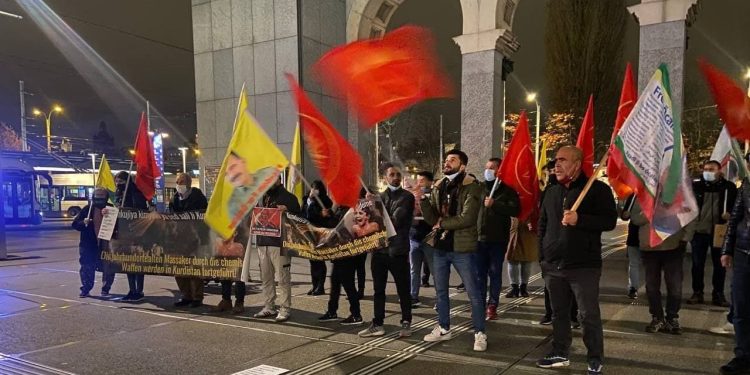 Luzern’de gençlik tecrite ve kimyasal silaha karşı alanlara çıktı