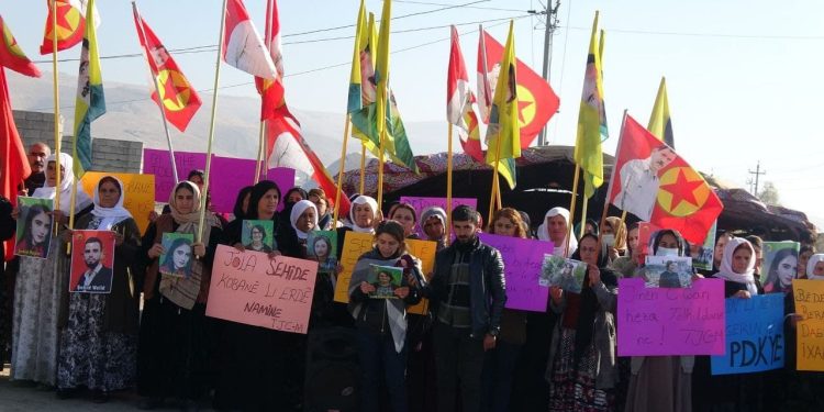 Mexmûr halkı gençler ve genç kadınlar öncülüğünde Kobanê saldırısını kınadı