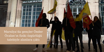 Marsilya’da gençler Önder Öcalan’ın fiziki özgürlüğü talebiyle alanlara çıktı