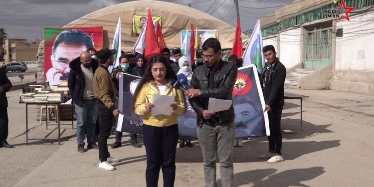 Gençler ve genç kadınlardan uluslararası komployu kınamak için çadır eylemi