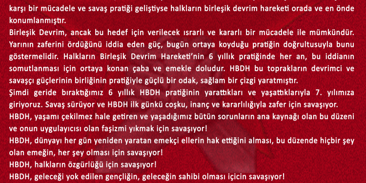 HBDH: HBDH, geleceği yok edilen gençliğin, geleceğin sahibi olması için savaşıyor