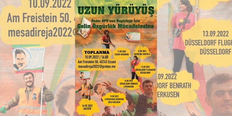 Gençler, “Önder APO’nun Özgürlüğü İçin, Werin Cenga Azadiyê” Uzun Yürüyüşü’ne hazır