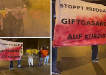 Gençler yolu ulaşıma kapatarak kimyasala dikkat çekti