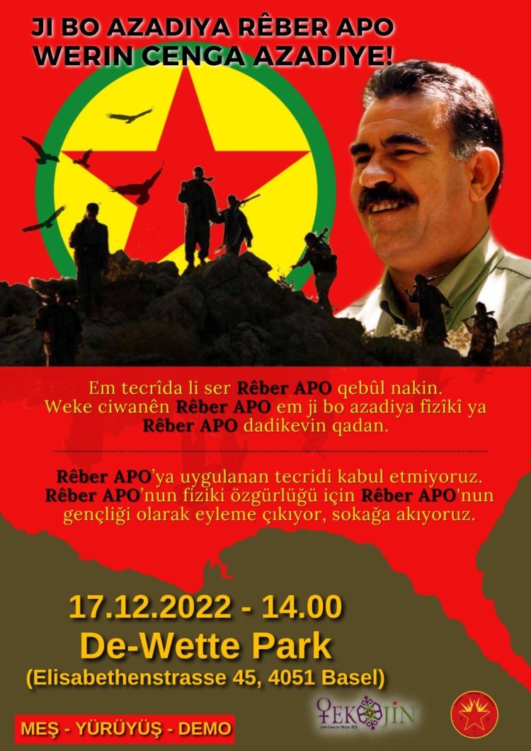 Gençler Önder APO’nun fiziki özgürlüğü için alanlara çıkıyor