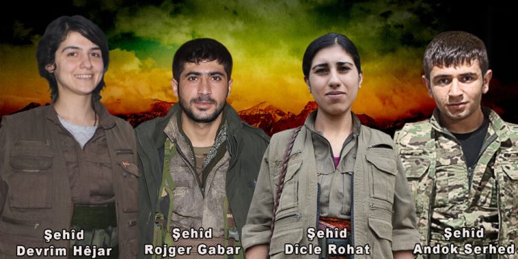 HPG şehit düşen 4 gerillanın kimlik bilgilerini açıkladı