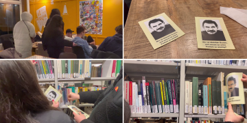 Gençler Hamburg Üniversitesi’nde Önder APO için bildiri dağıttı