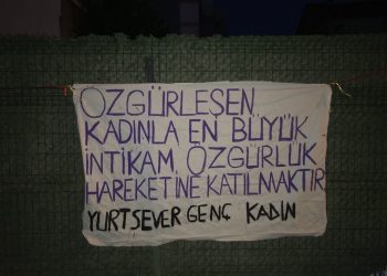 Yurtsever Genç Kadınlardan pankart eylemi