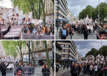 Düsseldorf’da gençler Önder APO için alanlarda