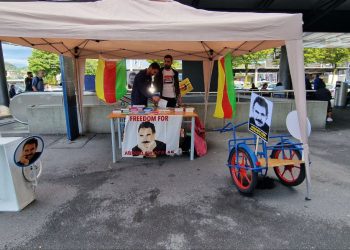 Luzern’de Önderliğin üzerindeki ağırlaştırılmış ve yıpratıcı tecride karşı bilgilendirme standı açıldı