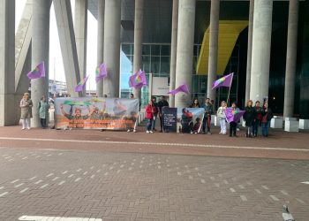 TekoJIN üyeleri Den Haag’da Ezîdî Soykırımı’nı protesto etti