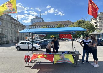 Biel’de İmralı işkence sistemine karşı bilgilendirme standı kuruldu