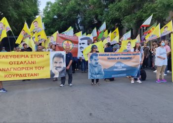 Yunanistan’ın başkenti Atina’da Önder APO için eylem