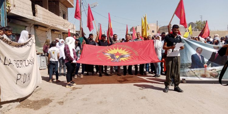 Tiltemir’de KDP İhantine ve İşbirliğine karşı yürüyüş