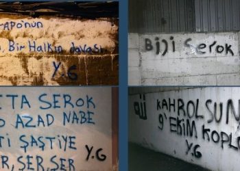 İstanbul’da 9 Ekim Komplosuna karşı yazılama eylemi