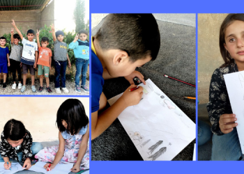 Efrin’li çocuklar Önder Apo için resim çizdi